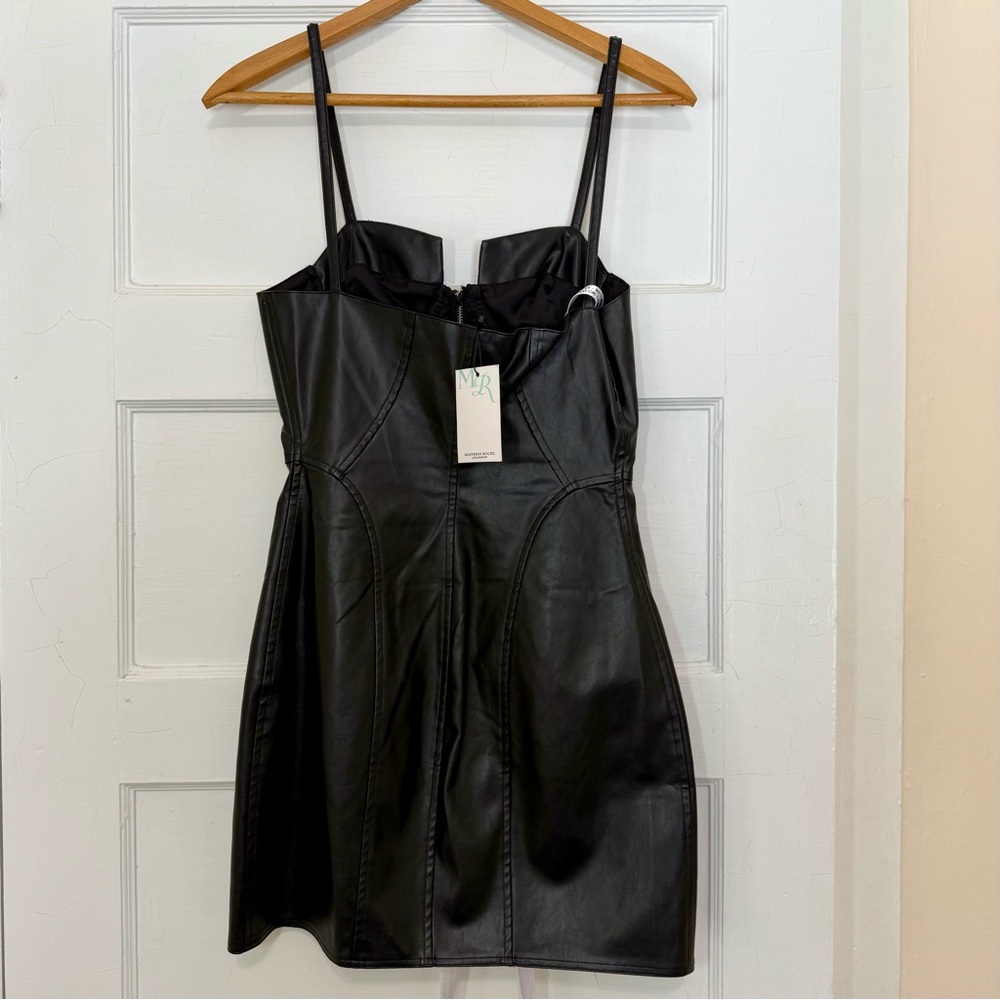 NWT Mistress Rocks Faux Leather Samba Cupped Bustier Dress Black Small Sexy - Picture 13 of 16
